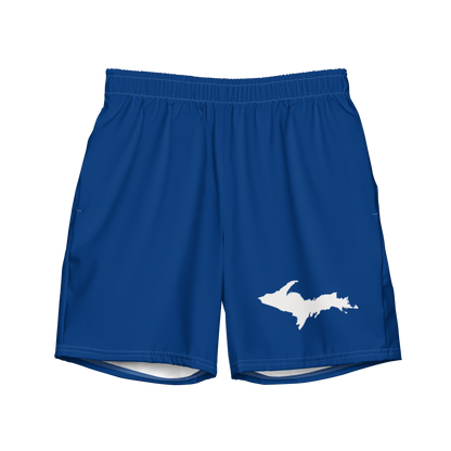 Michigan Upper Peninsula Men's Swim Trunks (w/ UP Outline) | Dearborn Blue