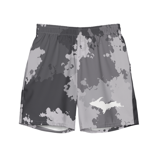 Michigan Upper Peninsula Men's Swim Trunks (w/ UP Outline) | Iron Ore Camo