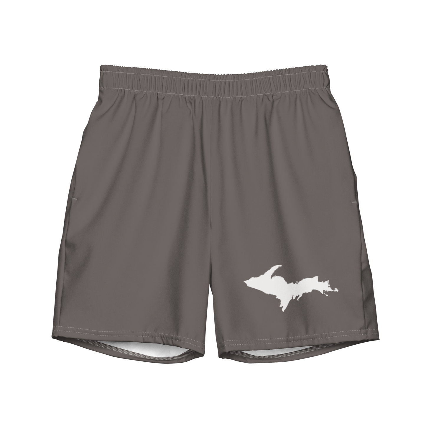 Michigan Upper Peninsula Men's Swim Trunks (w/ UP Outline) | Warren Tank Grey