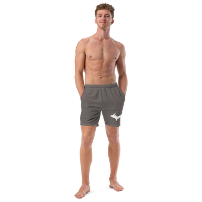 Michigan Upper Peninsula Men's Swim Trunks (w/ UP Outline ) | Warren Tank Grey