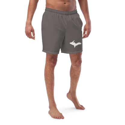 Michigan Upper Peninsula Men's Swim Trunks (w/ UP Outline ) | Warren Tank Grey