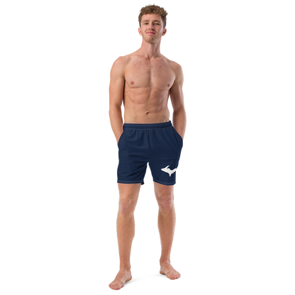 Michigan Upper Peninsula Men's Swim Trunks (w/ UP Outline ) | Navy