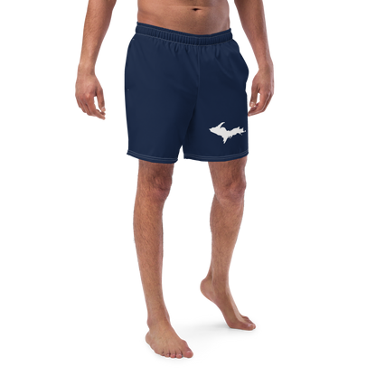 Michigan Upper Peninsula Men's Swim Trunks (w/ UP Outline ) | Navy