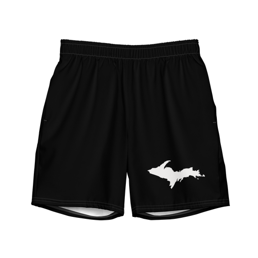 Michigan Upper Peninsula Men's Swim Trunks (w/ UP Outline ) | Black