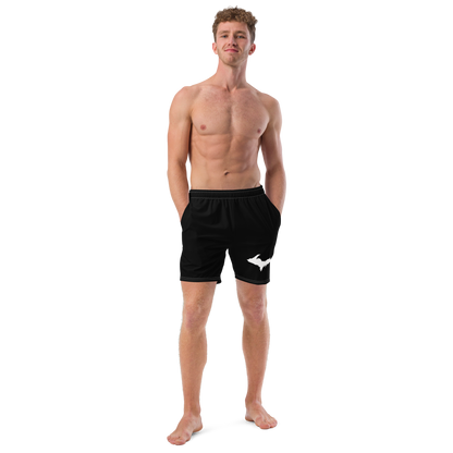 Michigan Upper Peninsula Men's Swim Trunks (w/ UP Outline ) | Black