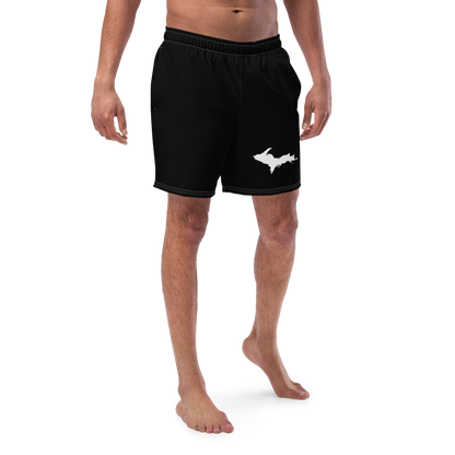 Michigan Upper Peninsula Men's Swim Trunks (w/ UP Outline ) | Black