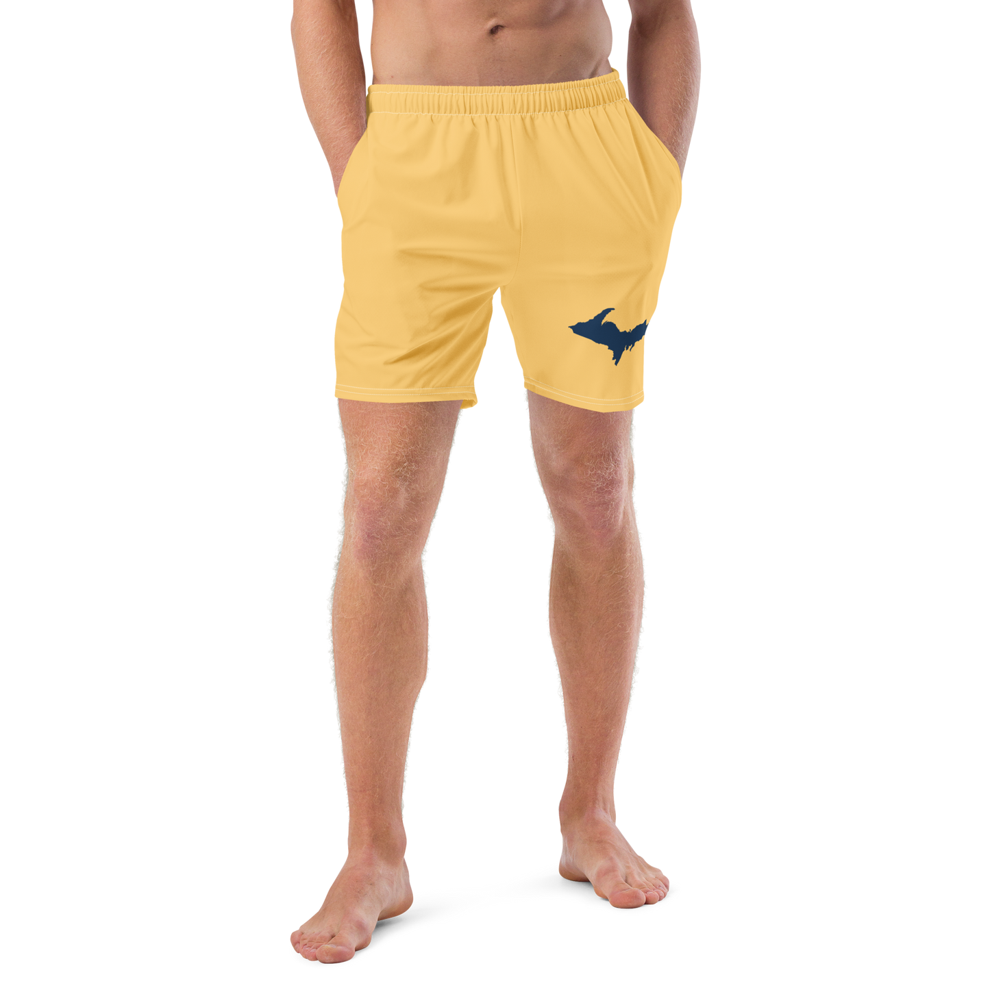 Michigan Upper Peninsula Men's Swim Trunks (w/ UP Outline ) | Citrine