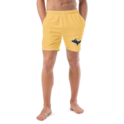 Michigan Upper Peninsula Men's Swim Trunks (w/ UP Outline ) | Citrine