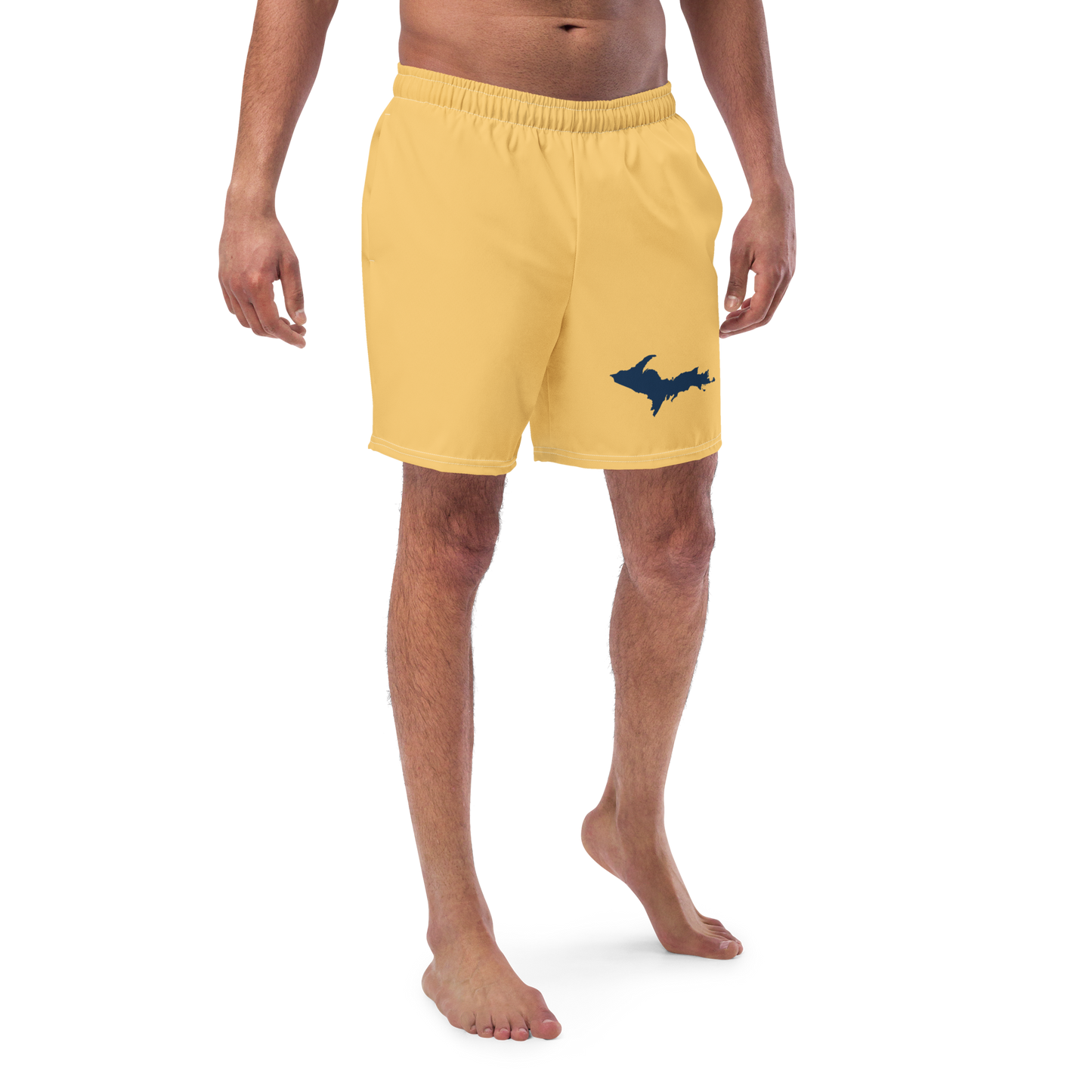 Michigan Upper Peninsula Men's Swim Trunks (w/ UP Outline ) | Citrine