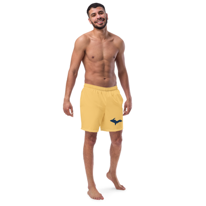 Michigan Upper Peninsula Men's Swim Trunks (w/ UP Outline ) | Citrine