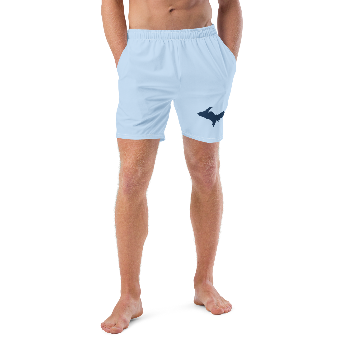 Michigan Upper Peninsula Men's Swim Trunks (w/ UP Outline) | Navy