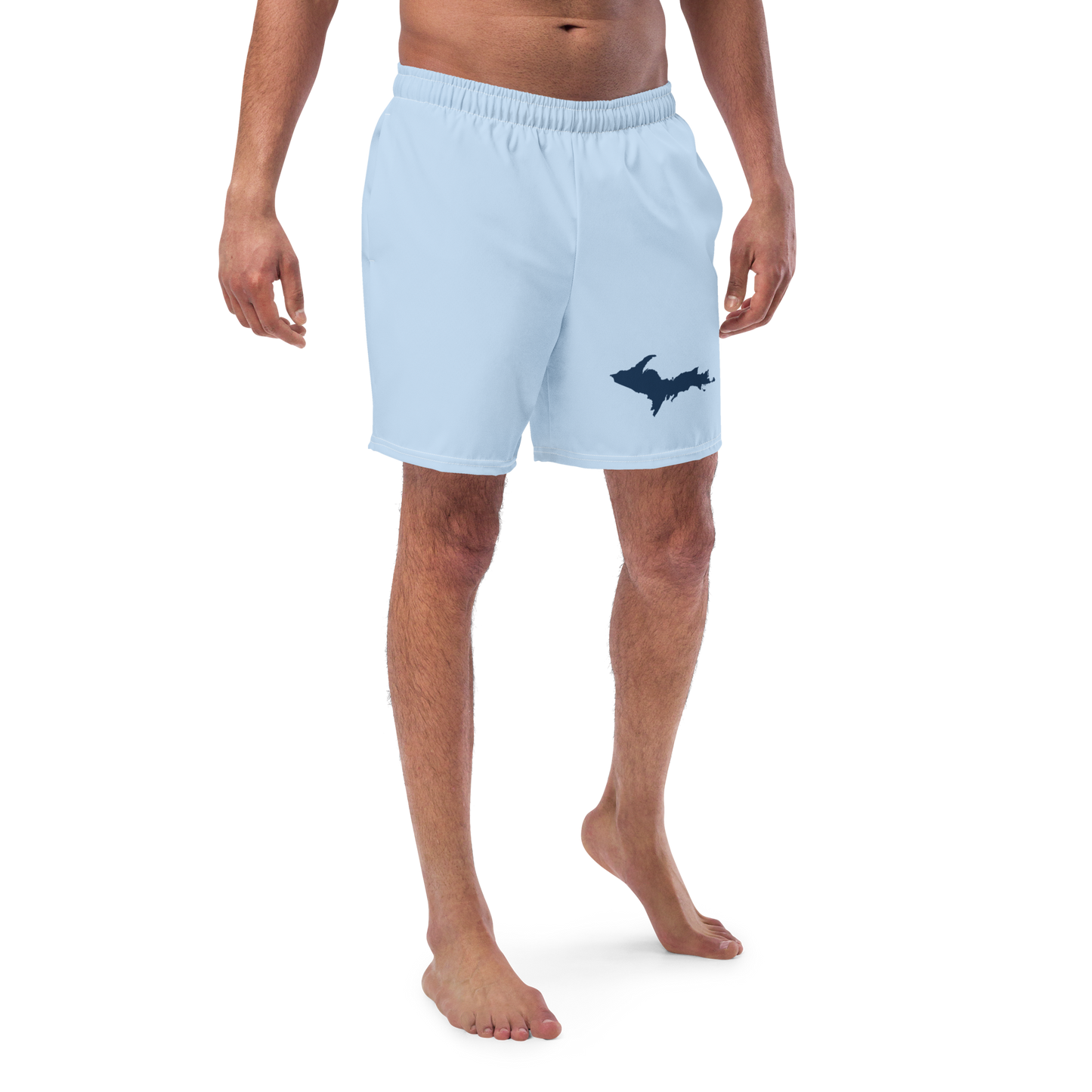 Michigan Upper Peninsula Men's Swim Trunks (w/ UP Outline) | Navy