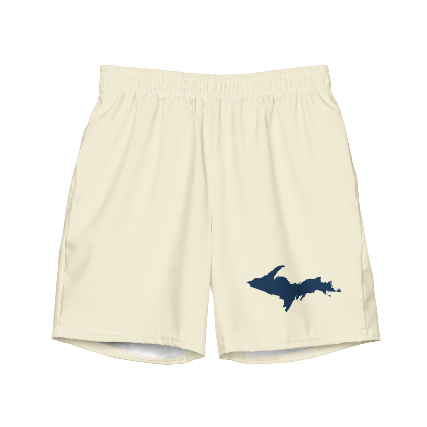 Michigan Upper Peninsula Men's Swim Trunks (w/ UP Outline ) | Ivory