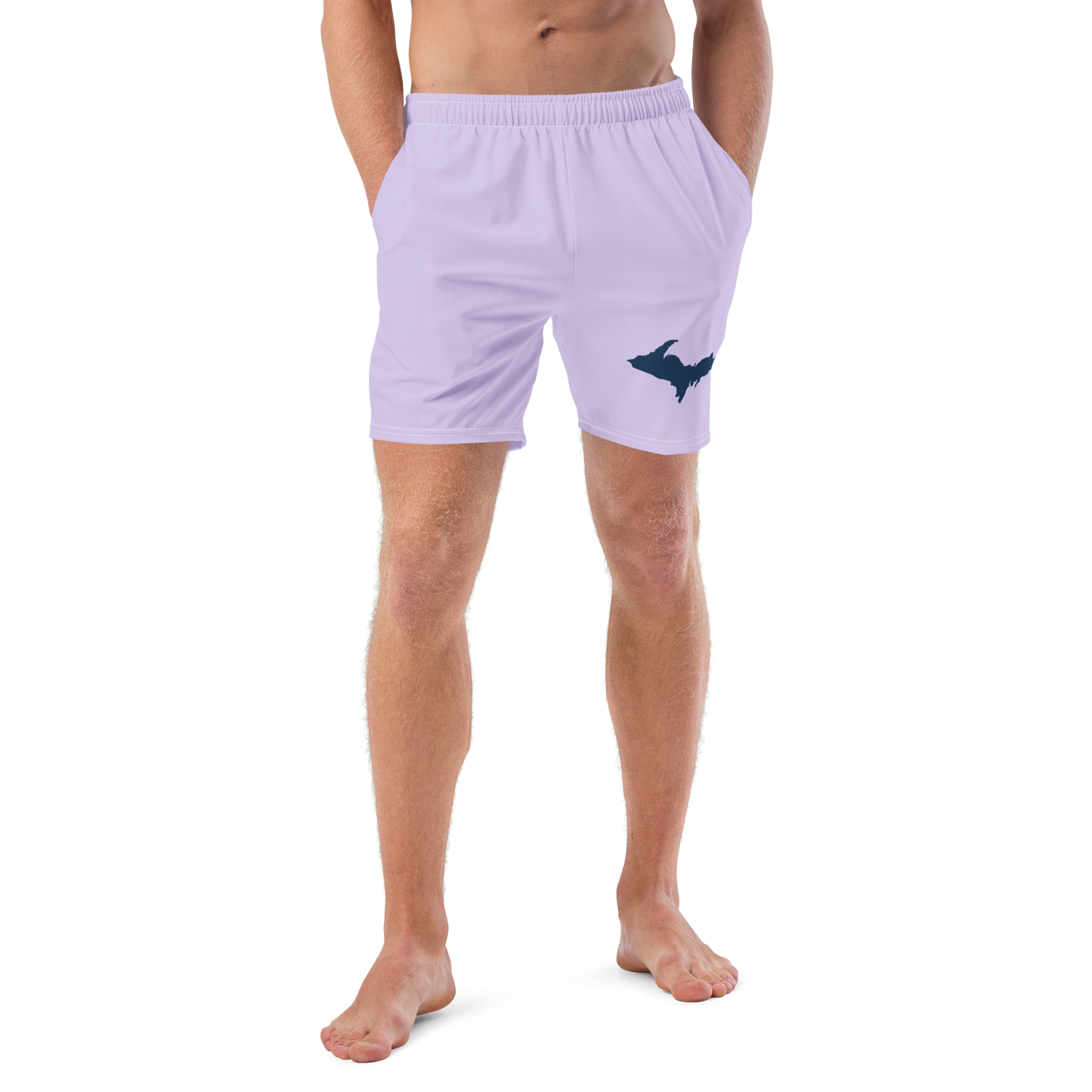 Michigan Upper Peninsula Men's Swim Trunks (w/ UP Outline ) | Lavender