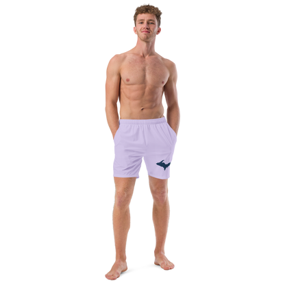 Michigan Upper Peninsula Men's Swim Trunks (w/ UP Outline ) | Lavender