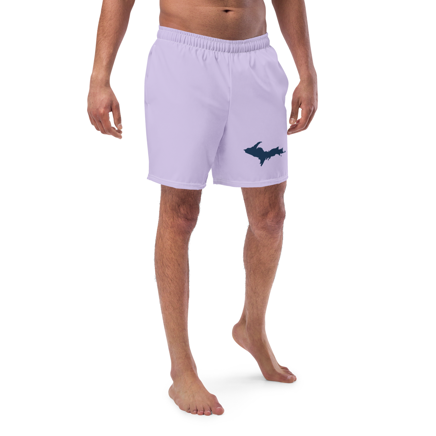 Michigan Upper Peninsula Men's Swim Trunks (w/ UP Outline ) | Lavender