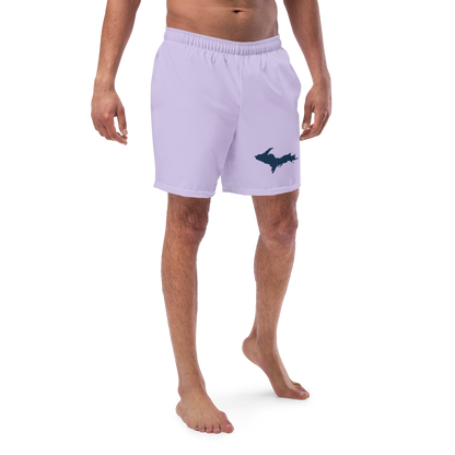 Michigan Upper Peninsula Men's Swim Trunks (w/ UP Outline ) | Lavender