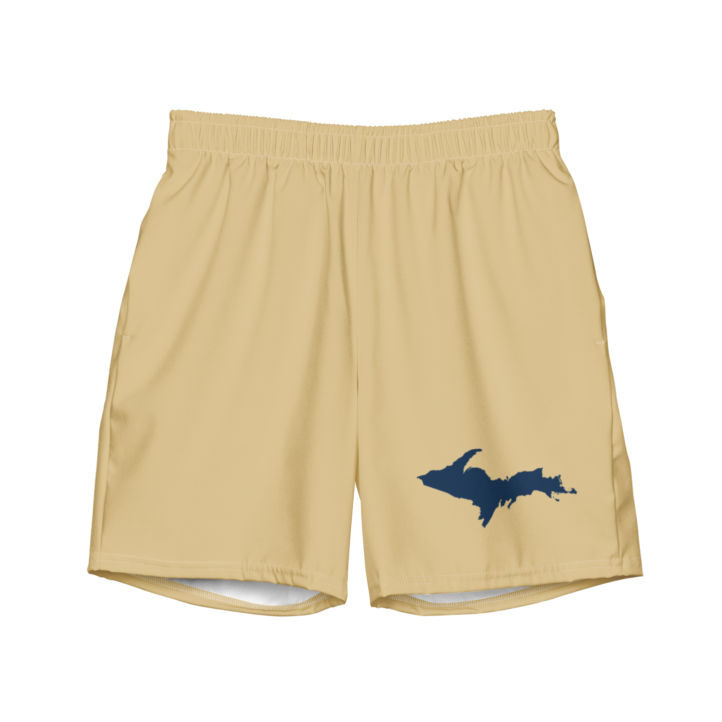 Michigan Upper Peninsula Men's Swim Trunks (w/ UP Outline) | Maple Color