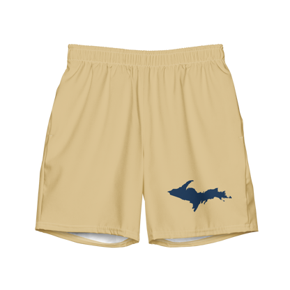 Michigan Upper Peninsula Men's Swim Trunks (w/ UP Outline) | Maple Color