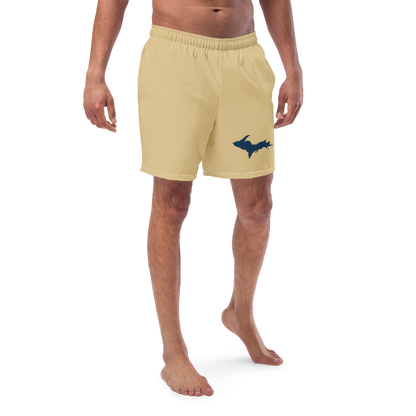 Michigan Upper Peninsula Men's Swim Trunks (w/ UP Outline) | Maple Color