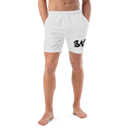 Detroit '313' Men's Swim Trunks | Birch Bark White