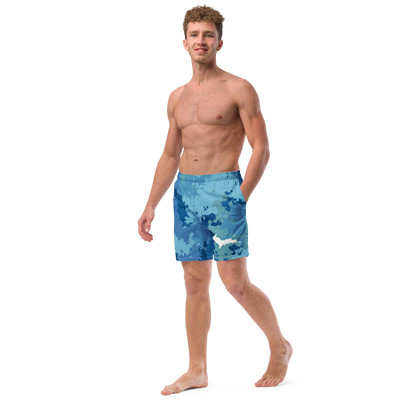 Michigan Upper Peninsula Men's Swim Trunks (w/ UP Outline) | Great Lakes Camo