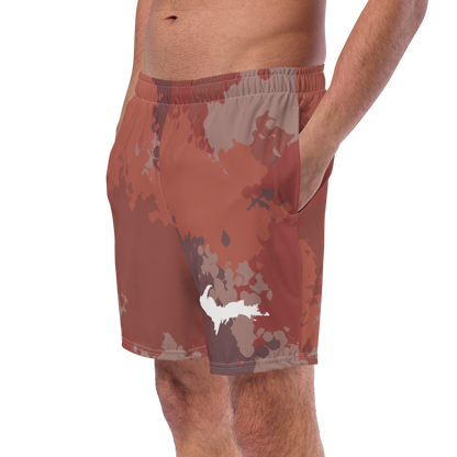 Michigan Upper Peninsula Men's Swim Trunks (w/ UP Outline) | Ore Dock Camo