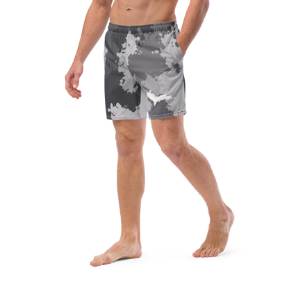 Michigan Upper Peninsula Men's Swim Trunks (w/ UP Outline) | Iron Ore Camo