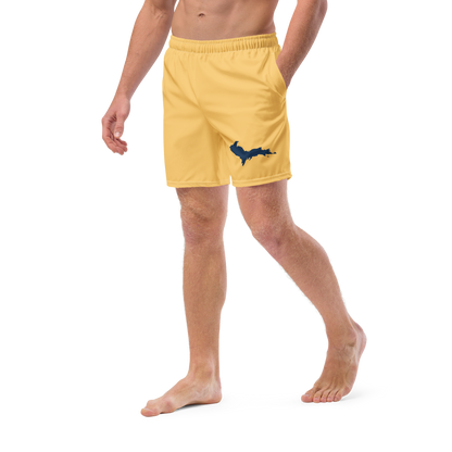 Michigan Upper Peninsula Men's Swim Trunks (w/ UP Outline ) | Citrine