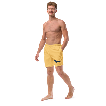 Michigan Upper Peninsula Men's Swim Trunks (w/ UP Outline ) | Citrine