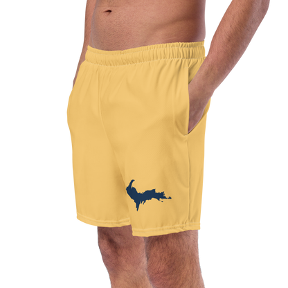 Michigan Upper Peninsula Men's Swim Trunks (w/ UP Outline ) | Citrine