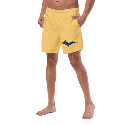 Michigan Upper Peninsula Men's Swim Trunks (w/ UP Outline ) | Citrine