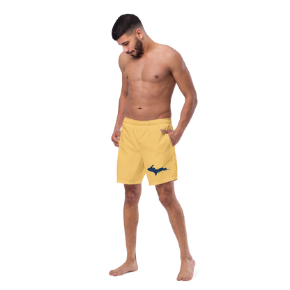 Michigan Upper Peninsula Men's Swim Trunks (w/ UP Outline ) | Citrine