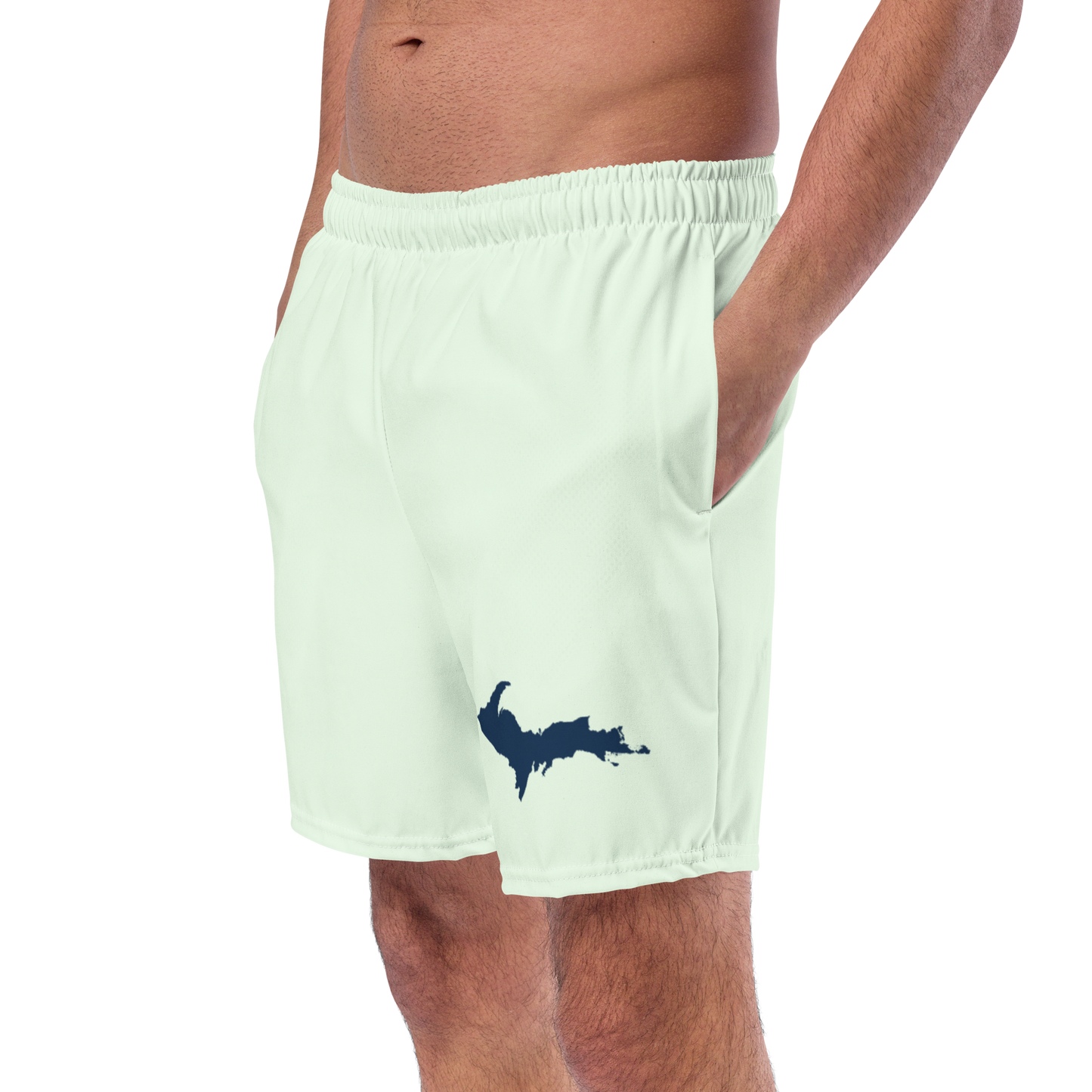 Michigan Upper Peninsula Men's Swim Trunks (w/ UP Outline ) | Dew Green