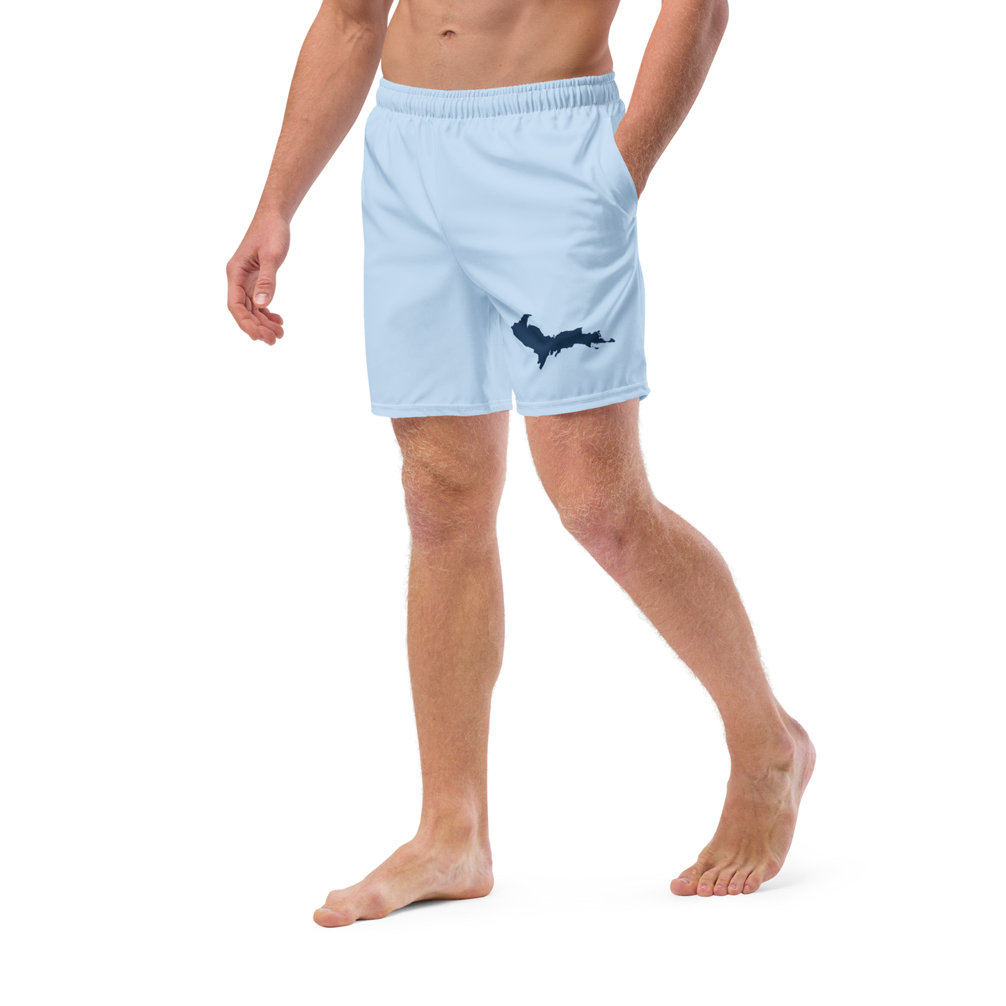 Michigan Upper Peninsula Men's Swim Trunks (w/ UP Outline) | Navy