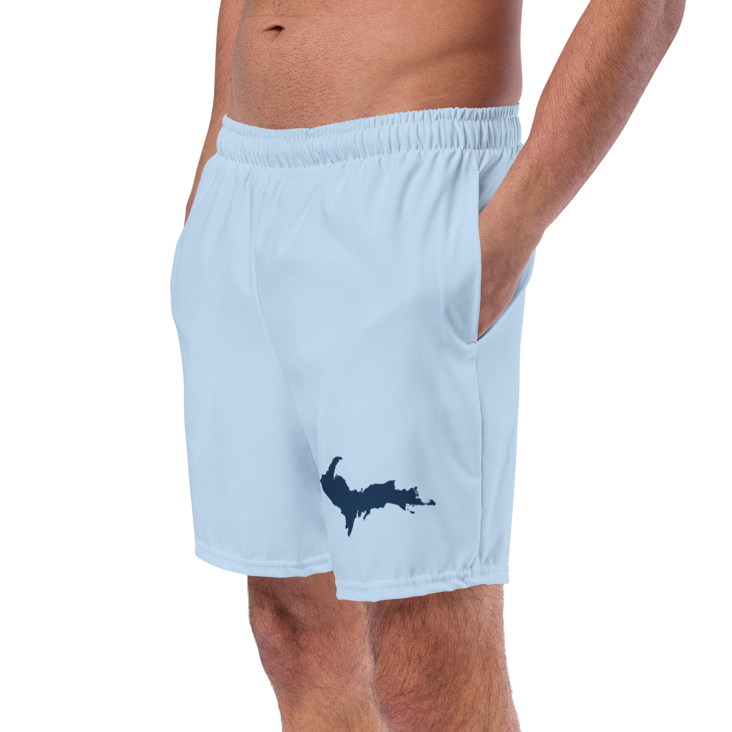 Michigan Upper Peninsula Men's Swim Trunks (w/ UP Outline) | Navy