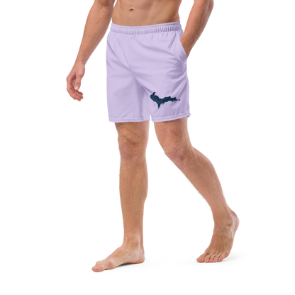 Michigan Upper Peninsula Men's Swim Trunks (w/ UP Outline ) | Lavender