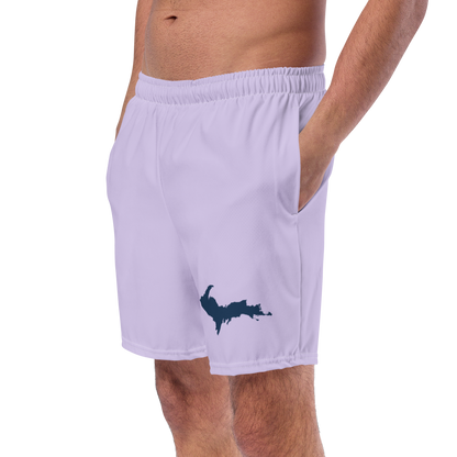 Michigan Upper Peninsula Men's Swim Trunks (w/ UP Outline ) | Lavender