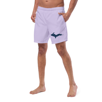 Michigan Upper Peninsula Men's Swim Trunks (w/ UP Outline ) | Lavender