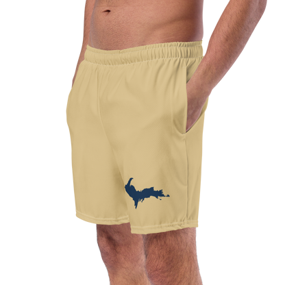 Michigan Upper Peninsula Men's Swim Trunks (w/ UP Outline) | Maple Color