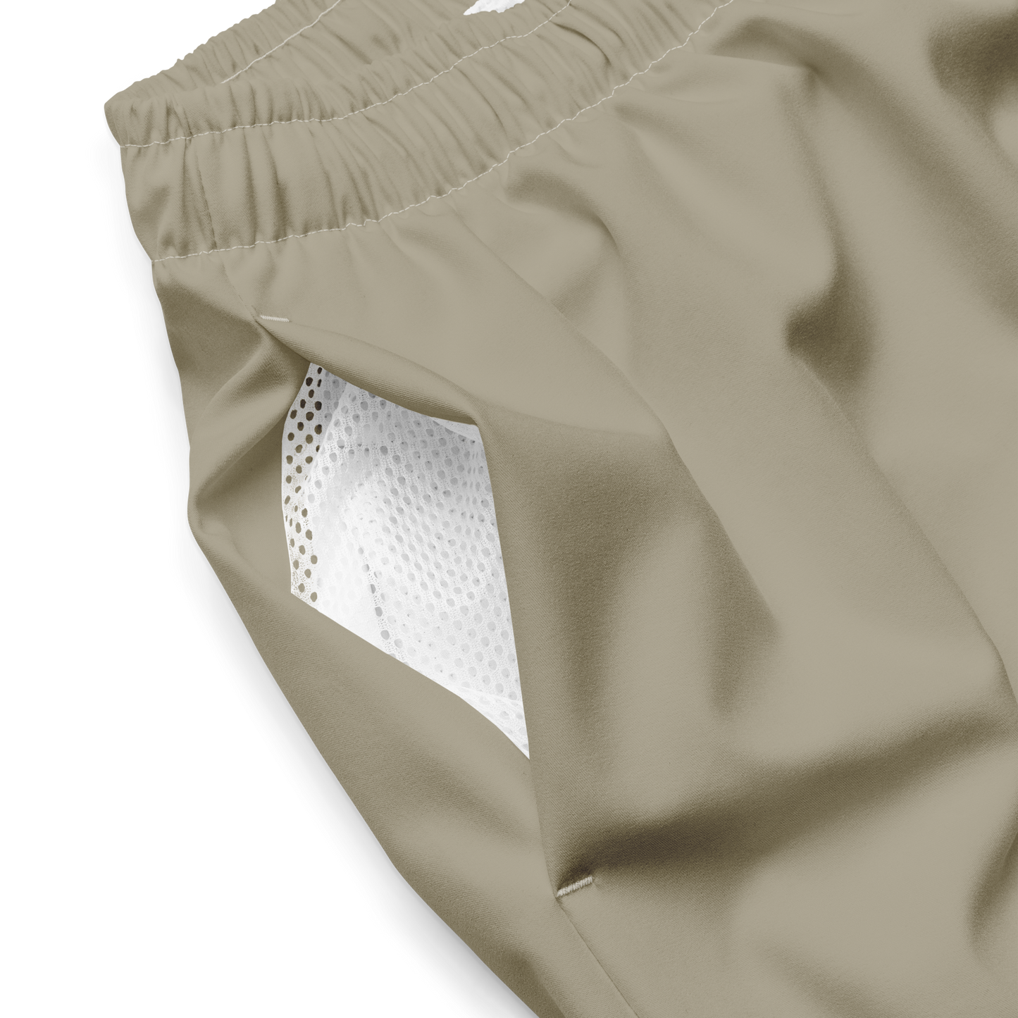 Michigan Upper Peninsula Men's Swim Trunks (w/ UP Outline) | Petoskey Stone Beige