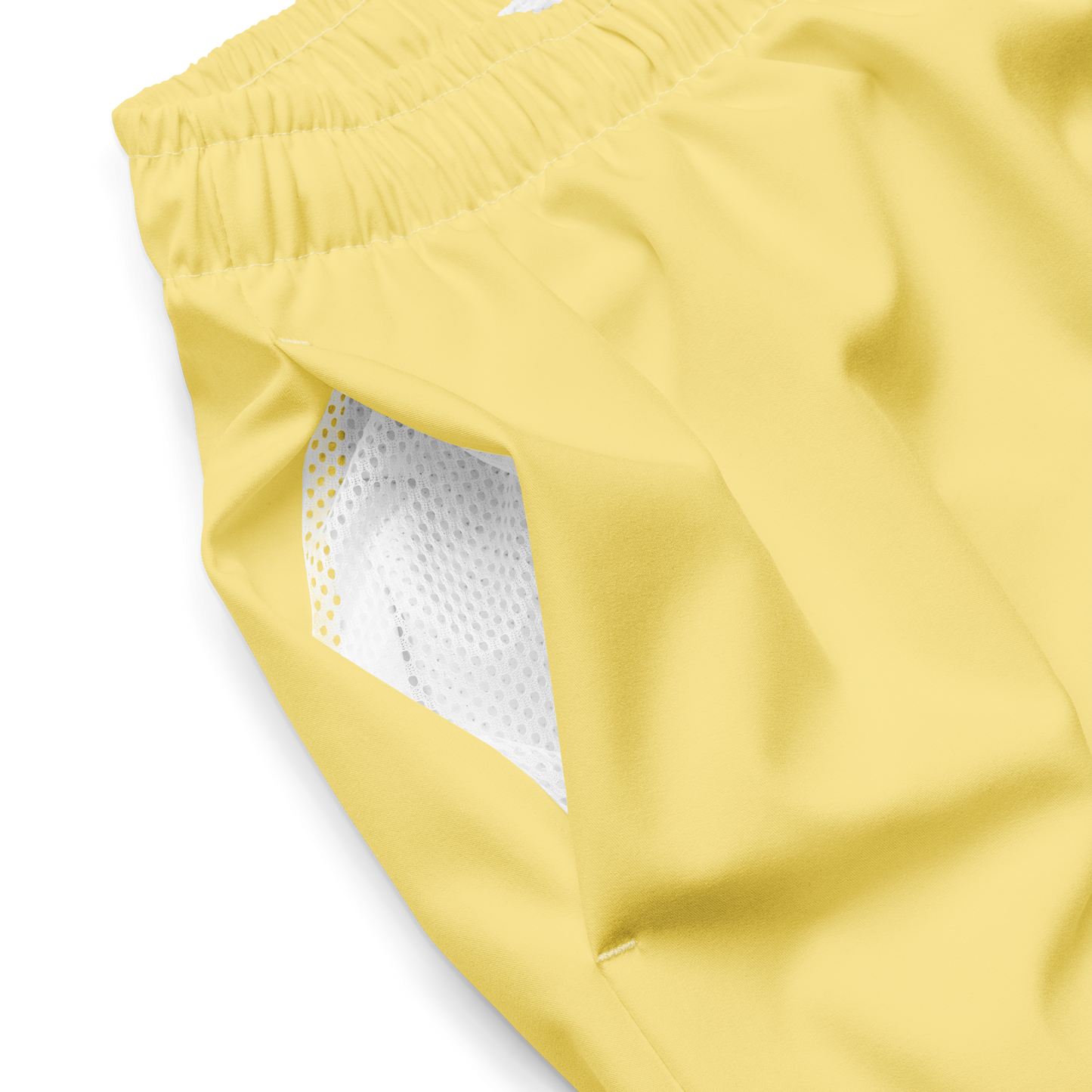 Michigan Upper Peninsula Men's Swim Trunks (w/ UP Outline) | Cherry Yellow