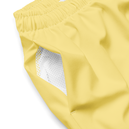 Michigan Upper Peninsula Men's Swim Trunks (w/ UP Outline) | Cherry Yellow