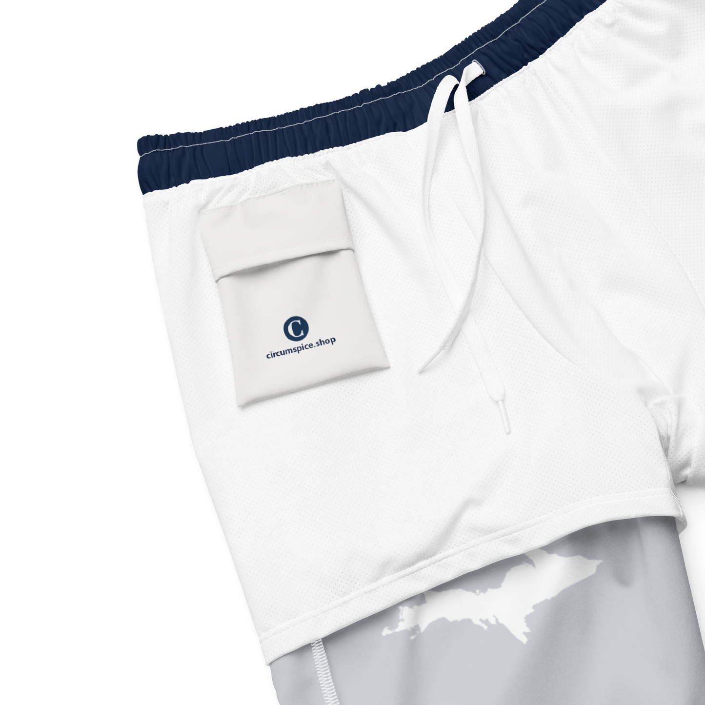 Michigan Upper Peninsula Men's Swim Trunks (w/ UP Outline ) | Navy