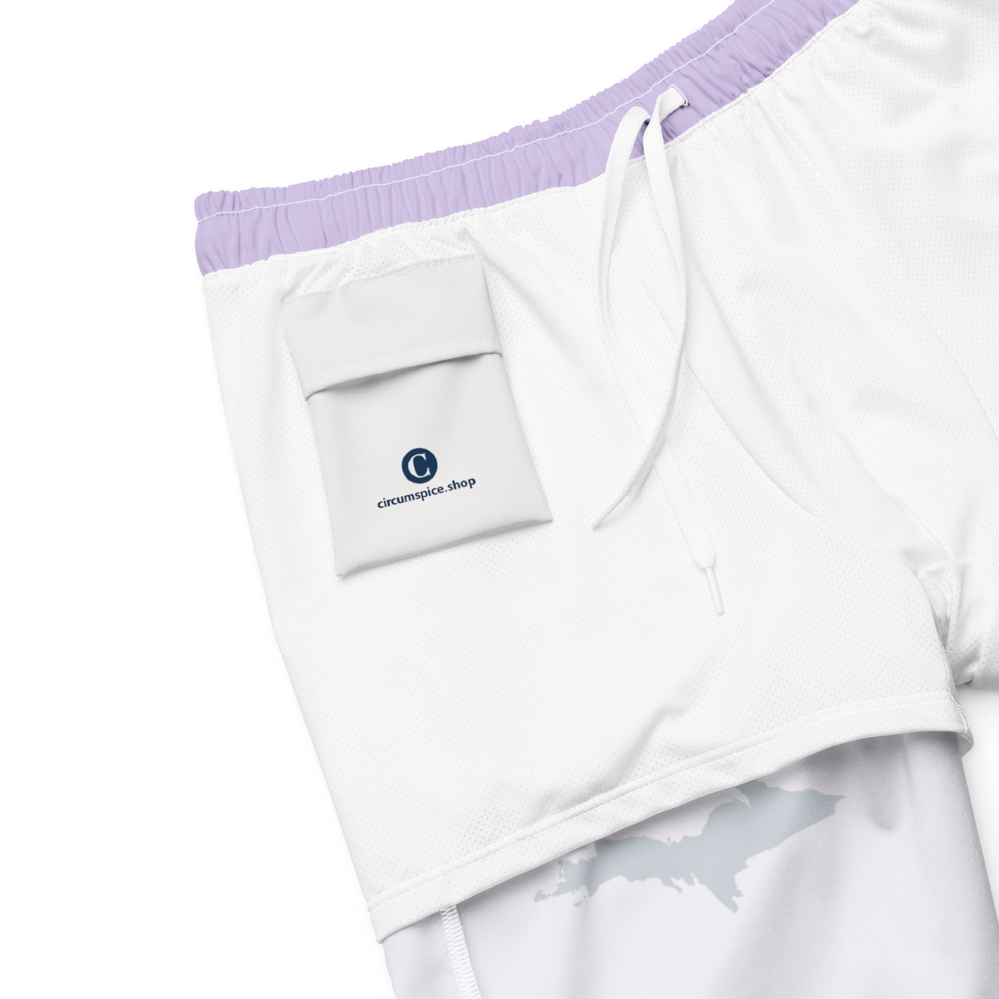 Michigan Upper Peninsula Men's Swim Trunks (w/ UP Outline ) | Lavender