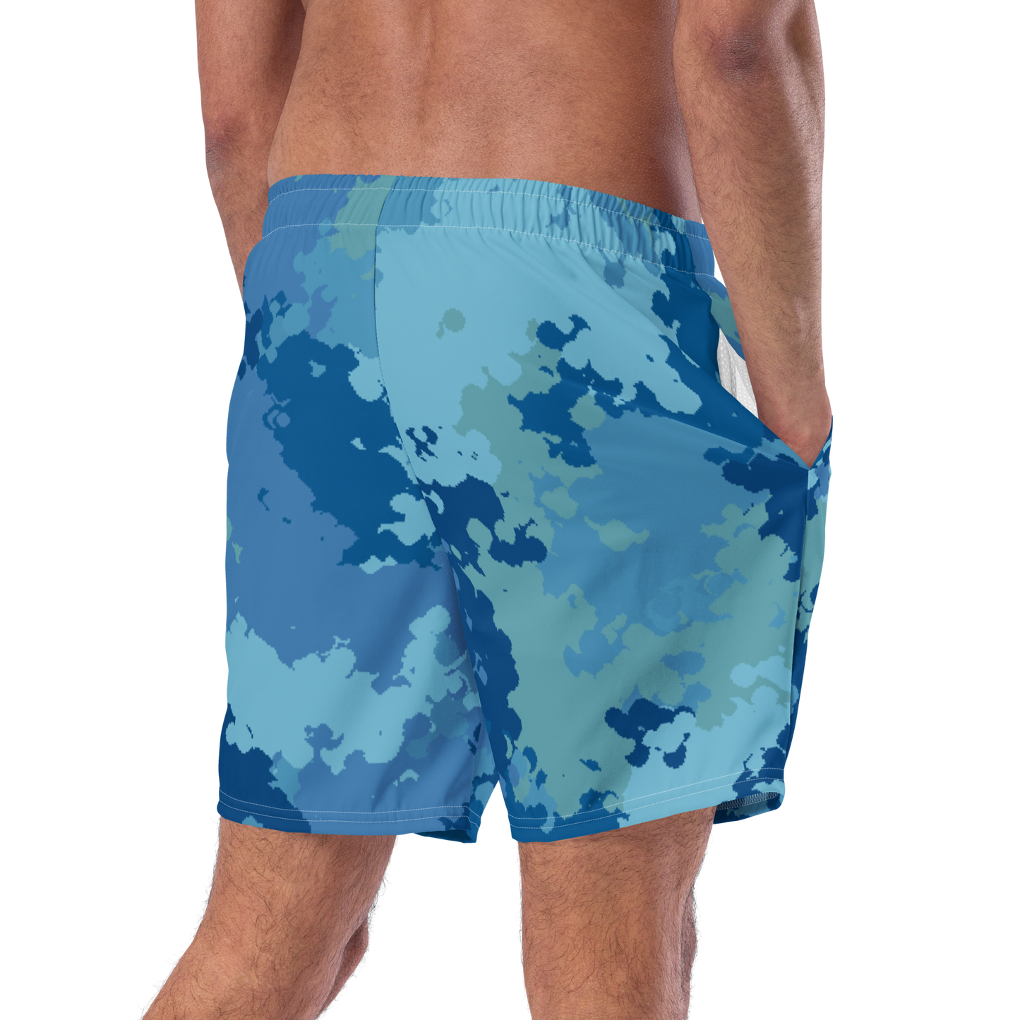 Michigan Upper Peninsula Men's Swim Trunks (w/ UP USA Flag ) | Great Lakes Camo