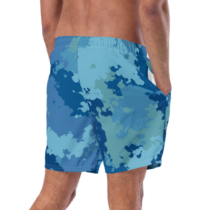 Michigan Upper Peninsula Men's Swim Trunks (w/ UP USA Flag ) | Great Lakes Camo