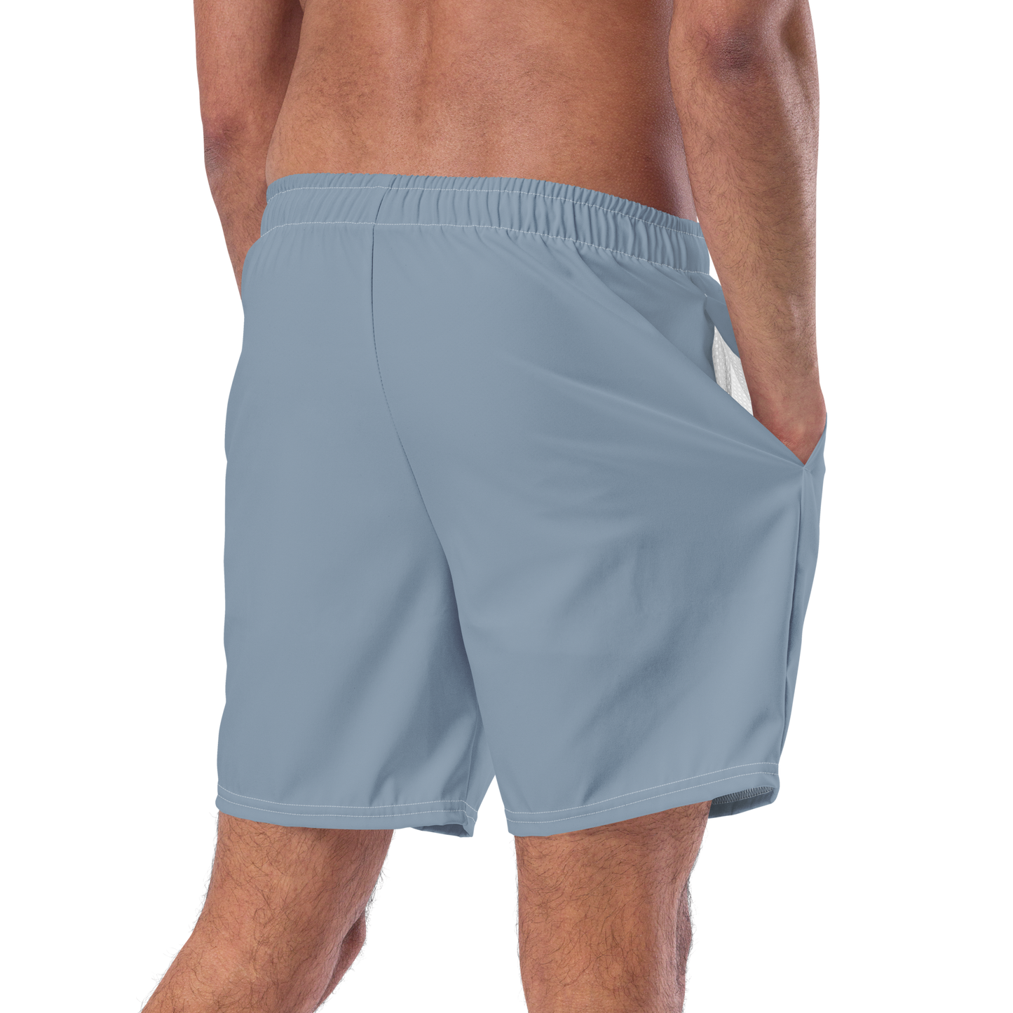 Michigan Upper Peninsula Men's Swim Trunks (w/ UP USA Flag ) | B-24 Grey