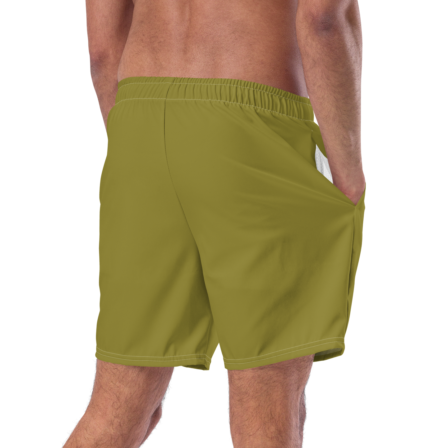 Michigan Upper Peninsula Men's Swim Trunks (w/ UP USA Flag ) | Beachgrass Gold