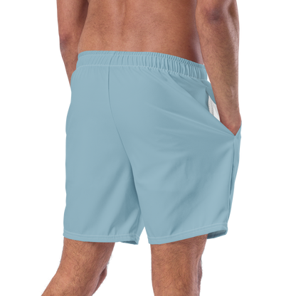 Michigan Upper Peninsula Men's Swim Trunks (w/ UP USA Flag ) | Opal Blue